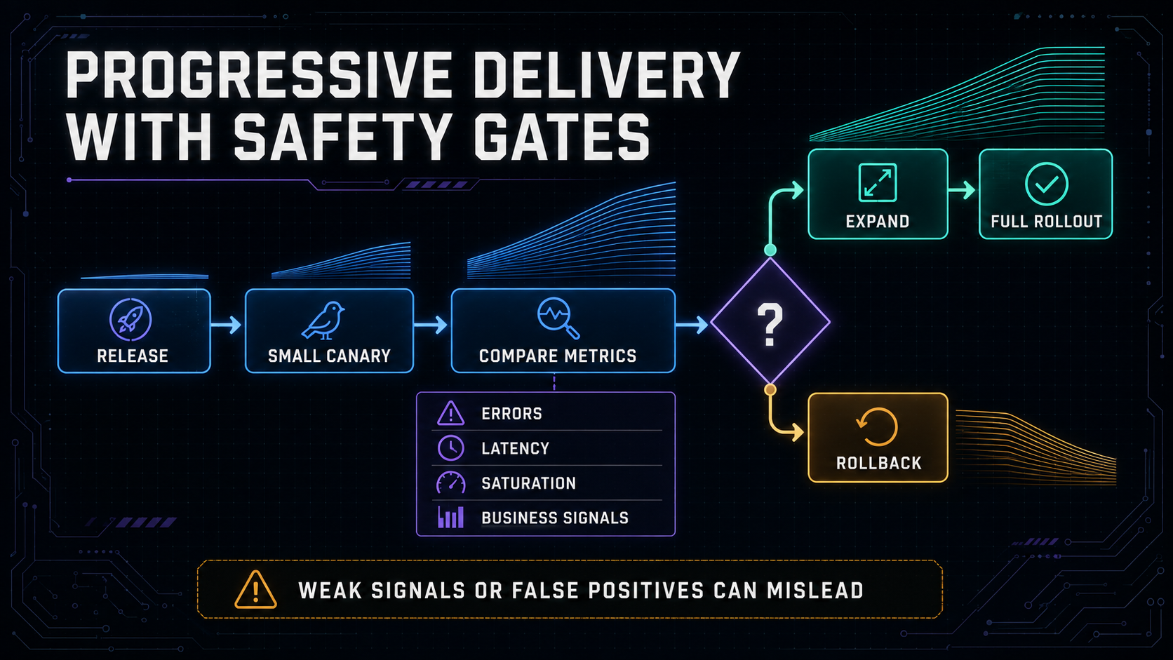 Progressive delivery safety gates diagram